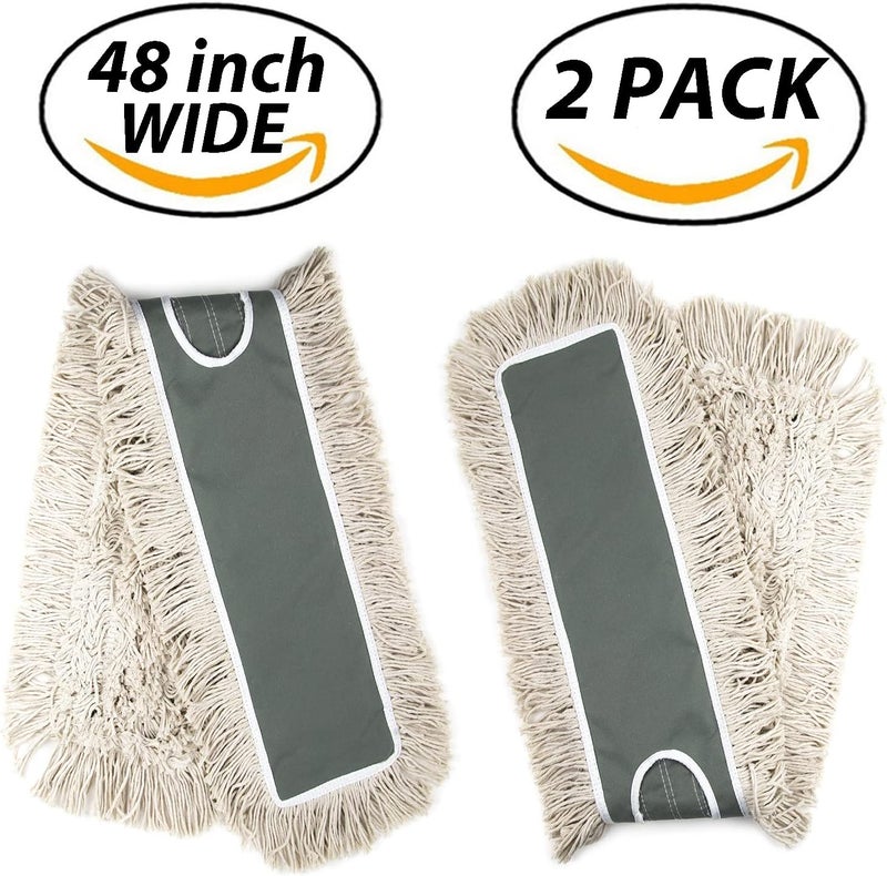 JINCLEAN 2 Pack of 48" Cotton Refills for Industrial Class Floor Dust mop Series Can be fit with Others (2 Pack of 48" Cotton Refill) - Image 2